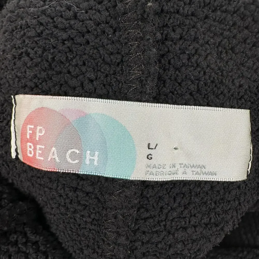 Free People Beach Blanca Maxi Dress Oversized Slouchy Black Large Coastal Preppy